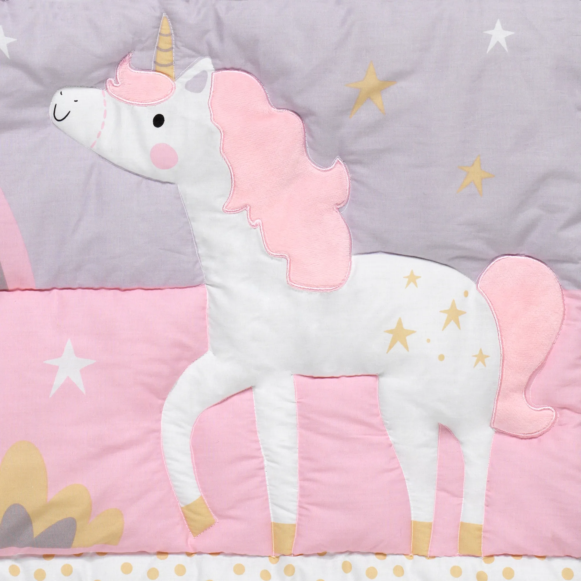 Rainbow Unicorn 3-Piece Bedding Set