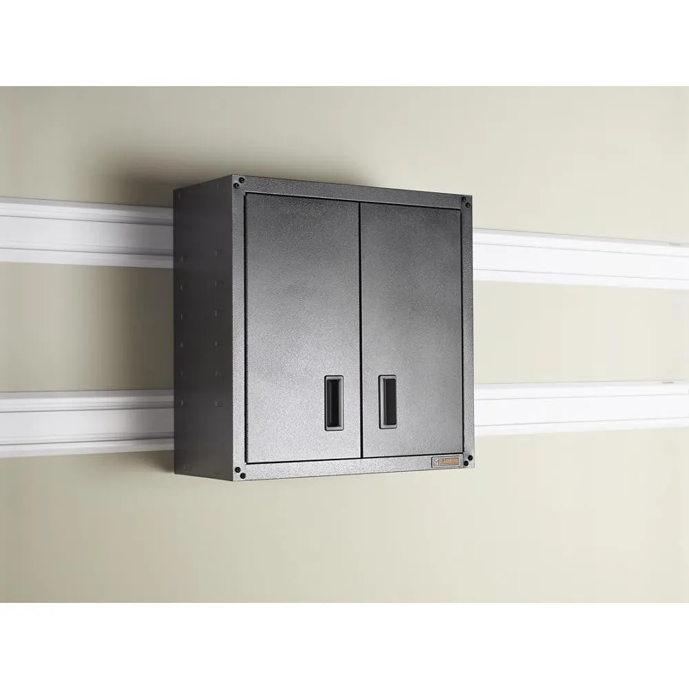 Ready-to-assemble Full-door Wall Gearbox - Hammered Granite Storage Solution