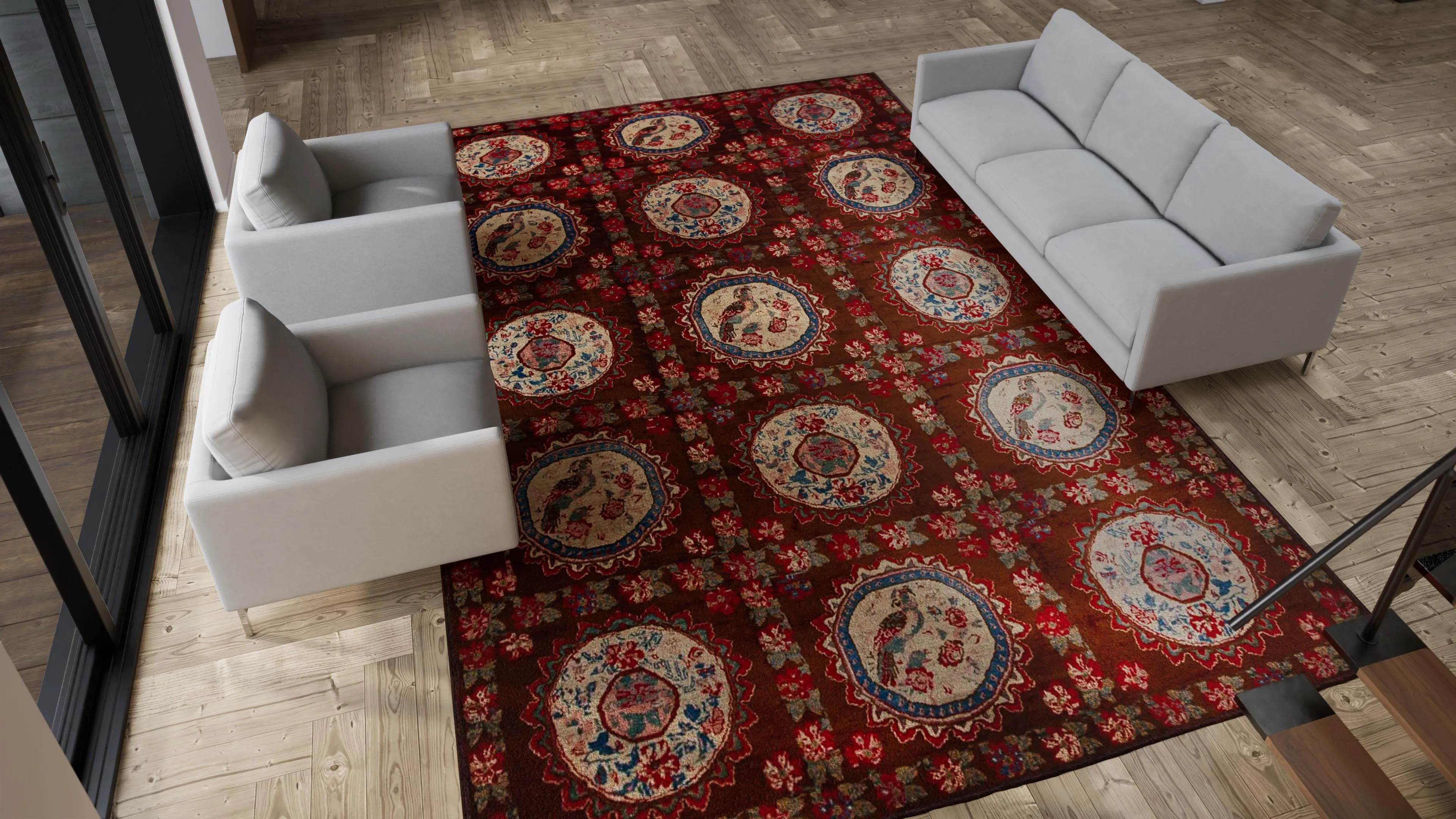 Red Antique Karabagh Rug - 10'4" x 15'9"