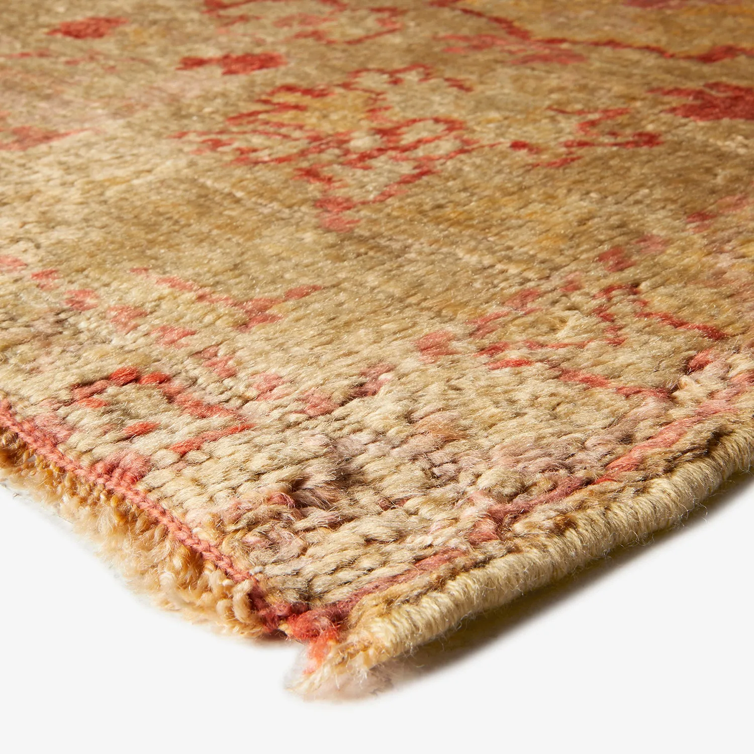 Red Antique Turkish Oushak Rug - 10'10" x 12'6"