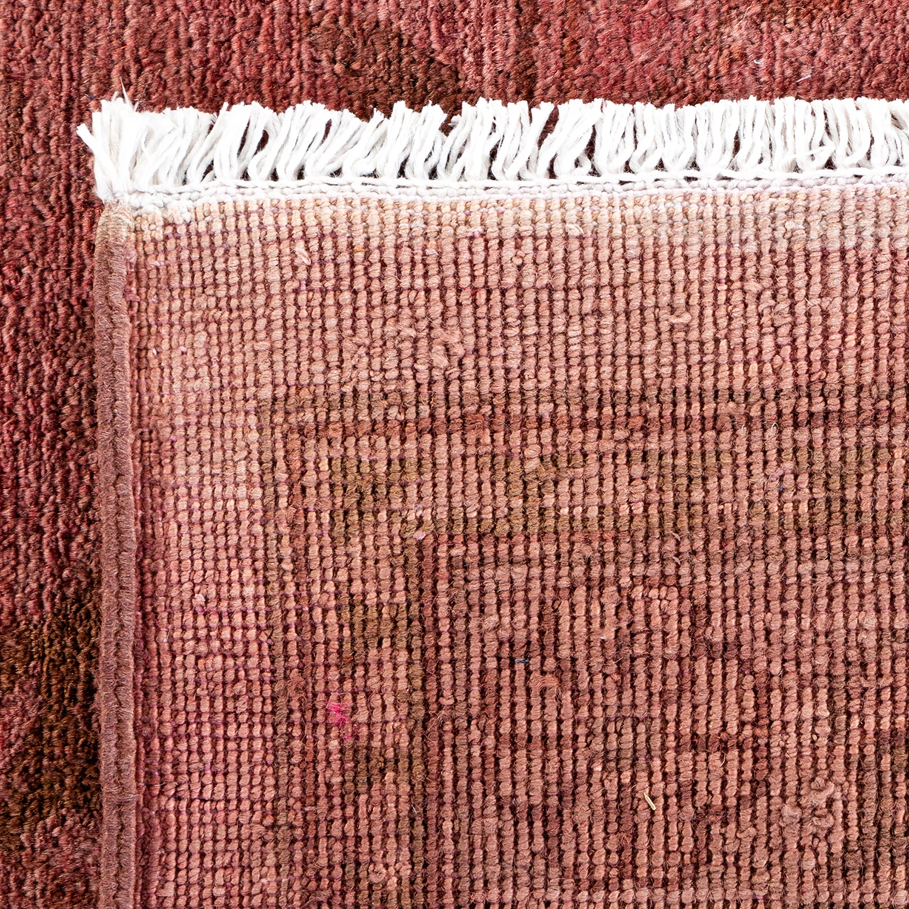 Red Overdyed Wool Rug - 11'10" x 17'10"