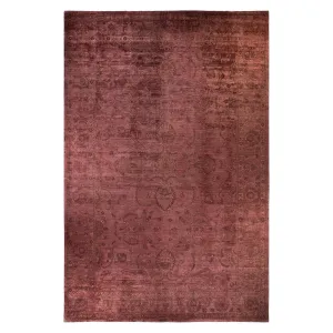 Red Overdyed Wool Rug - 11'10" x 17'10"