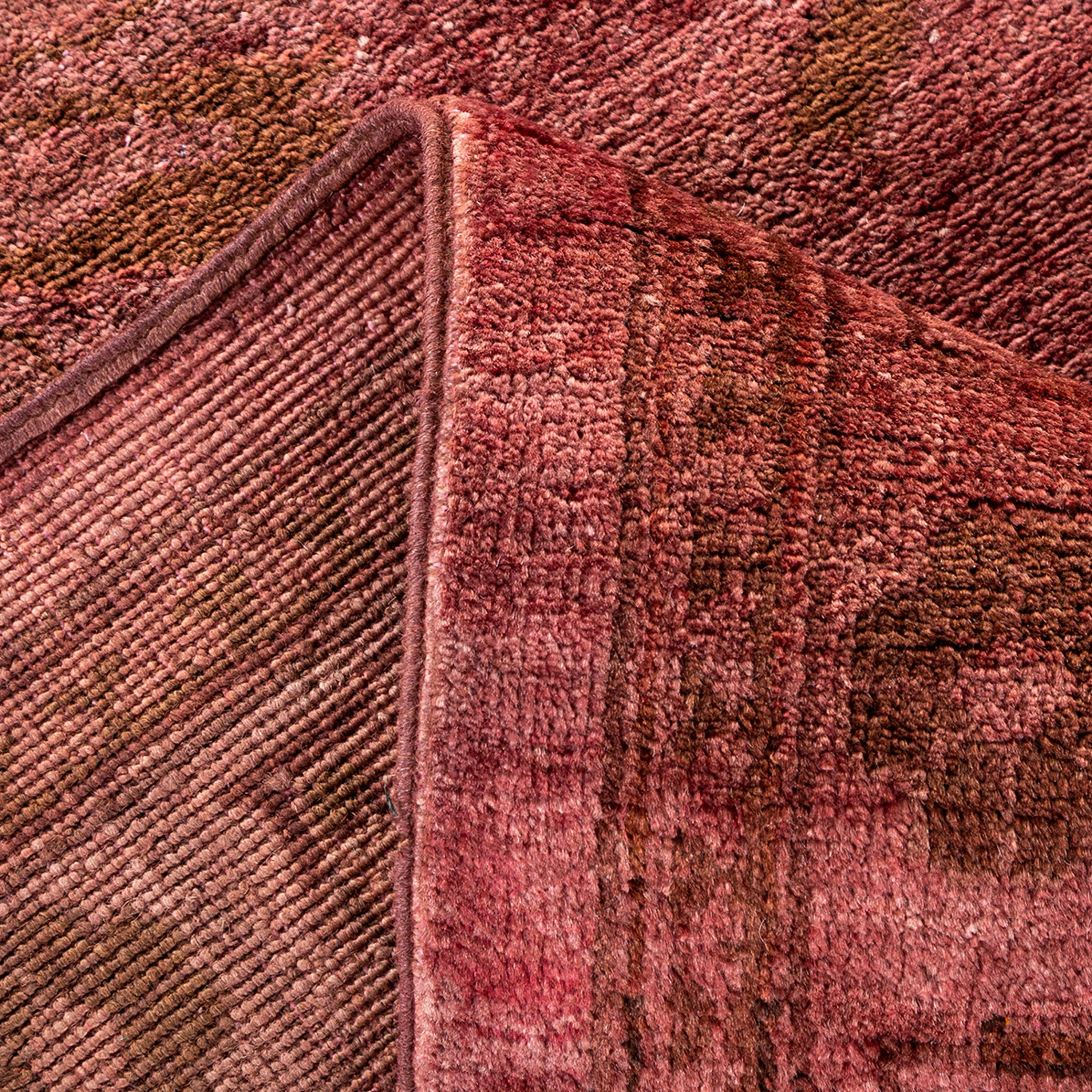 Red Overdyed Wool Rug - 11'10" x 17'10"