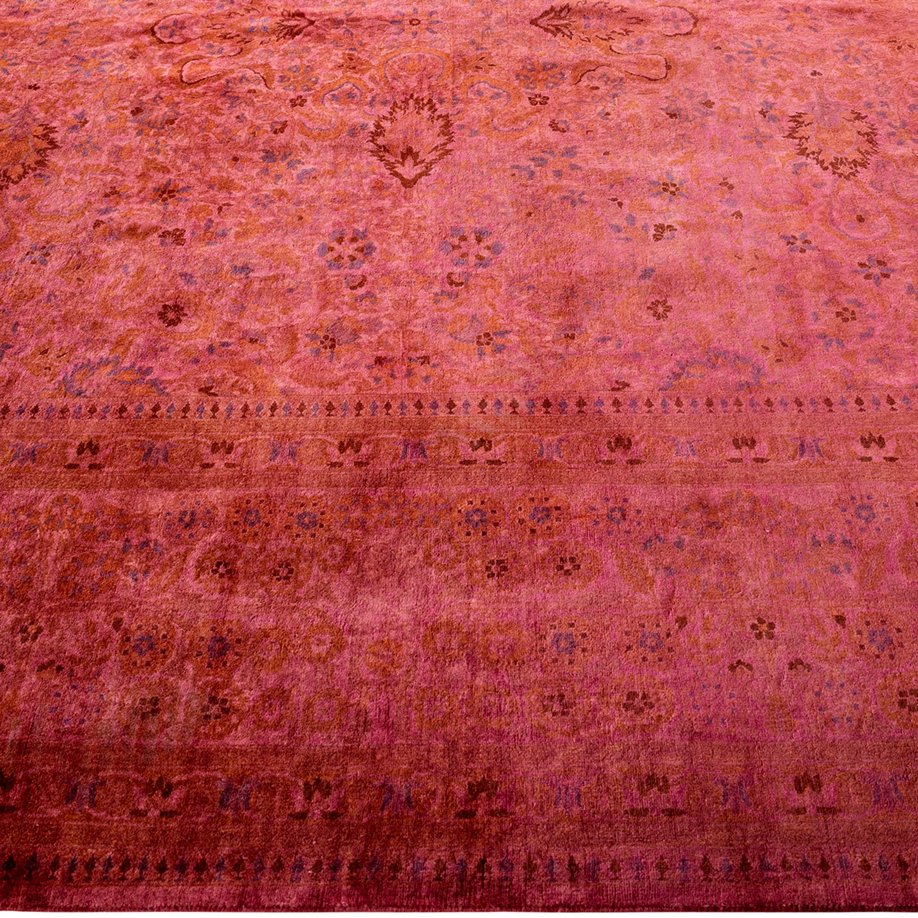 Red Overdyed Wool Rug - 8'3" x 10'3"