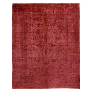 Red Overdyed Wool Rug - 8'3" x 10'3"