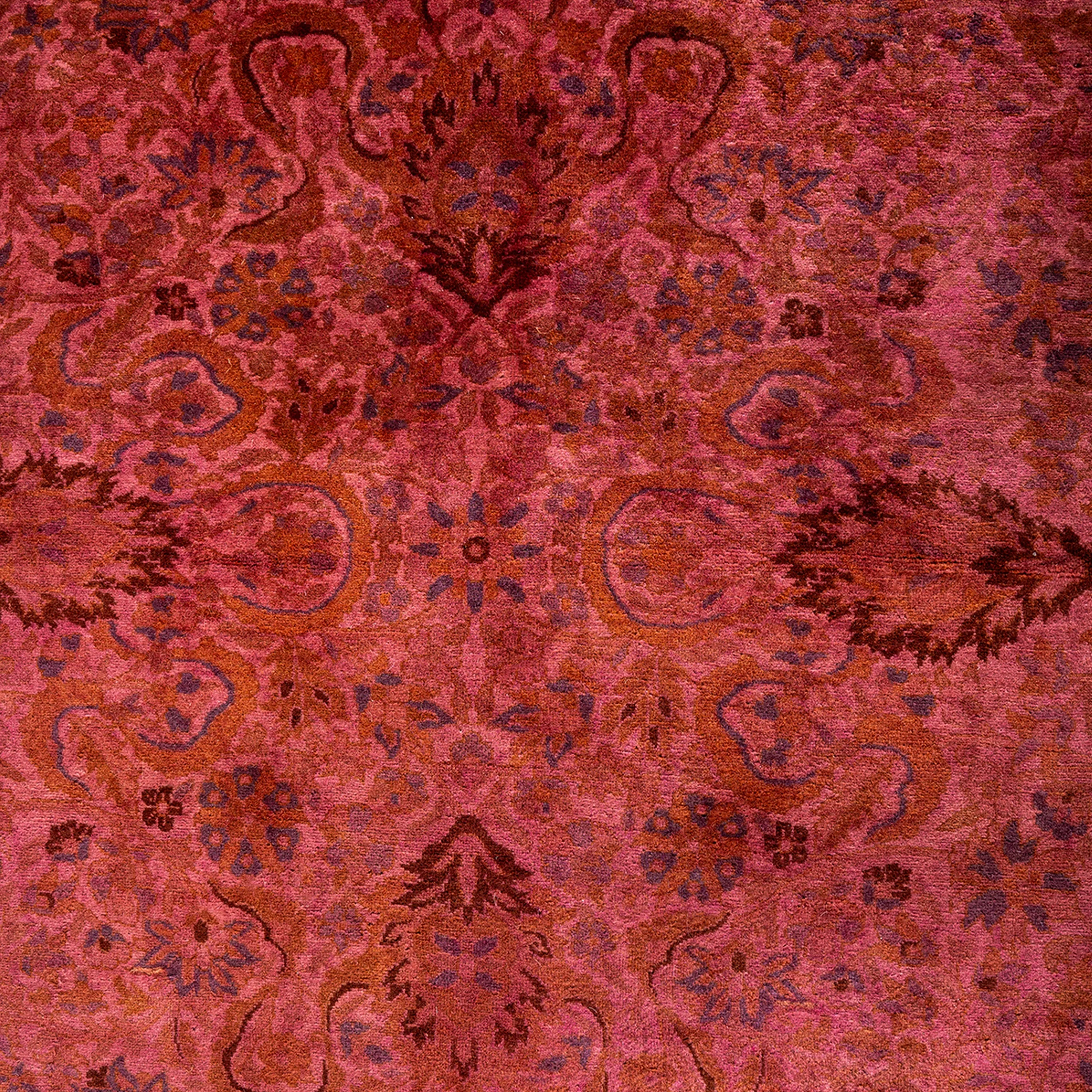 Red Overdyed Wool Rug - 8'3" x 10'3"