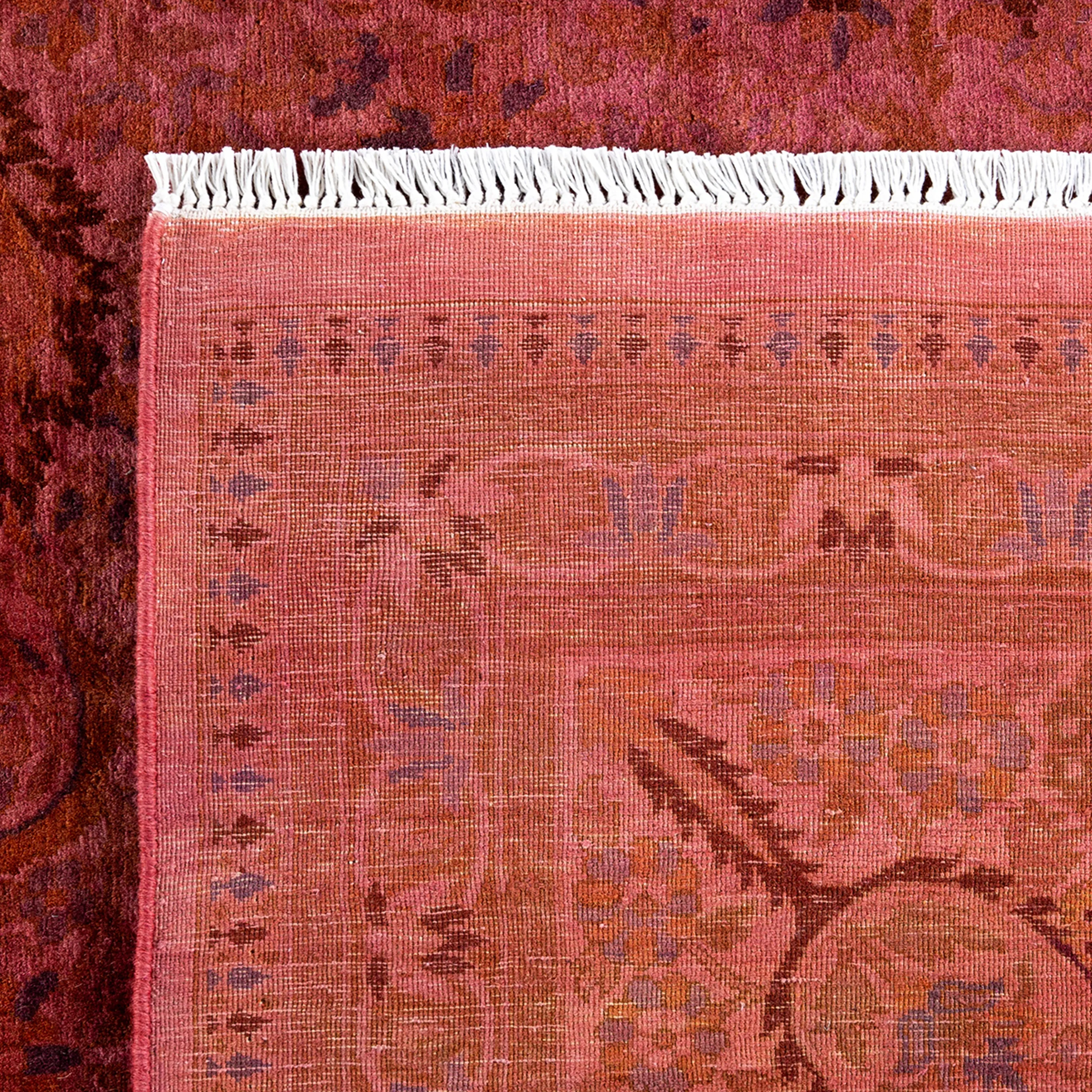Red Overdyed Wool Rug - 8'3" x 10'3"