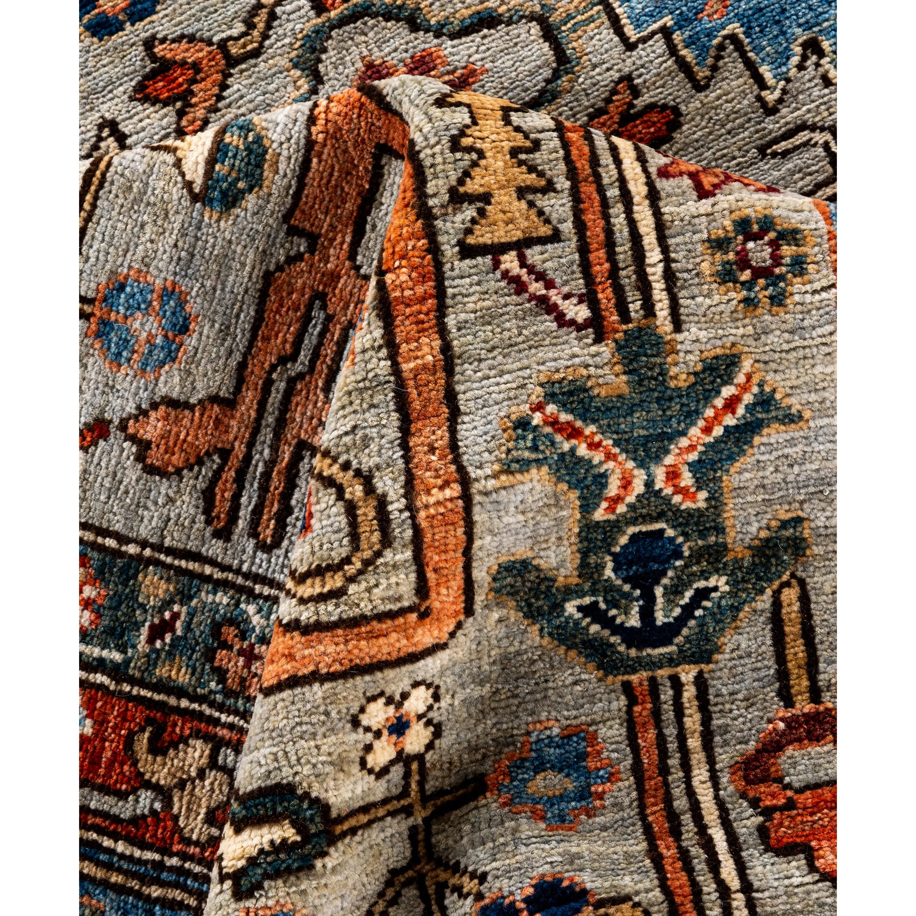 Red Traditional Serapi Wool Rug - 9'1" x 12'2"
