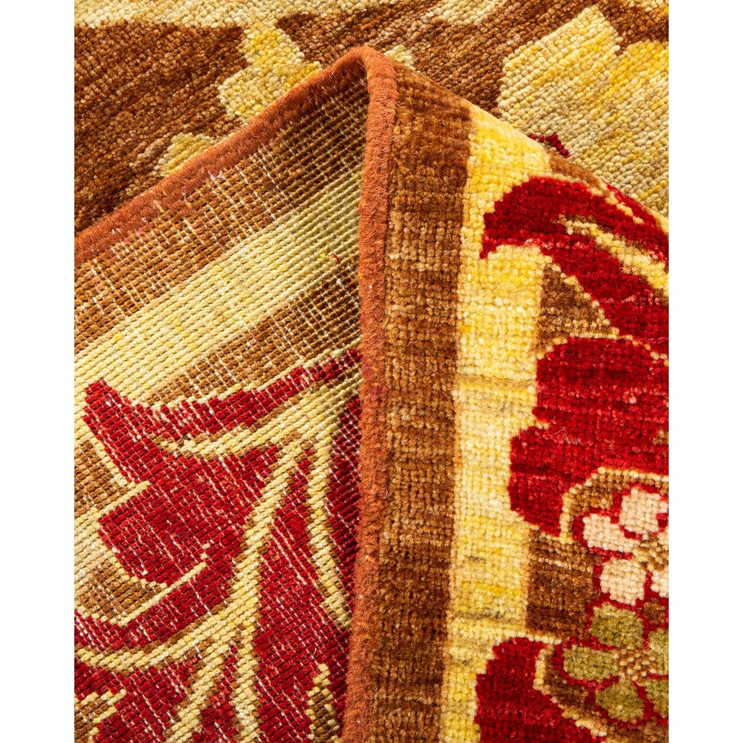 Red Transitional Wool Rug - 6'1" x 8'10"