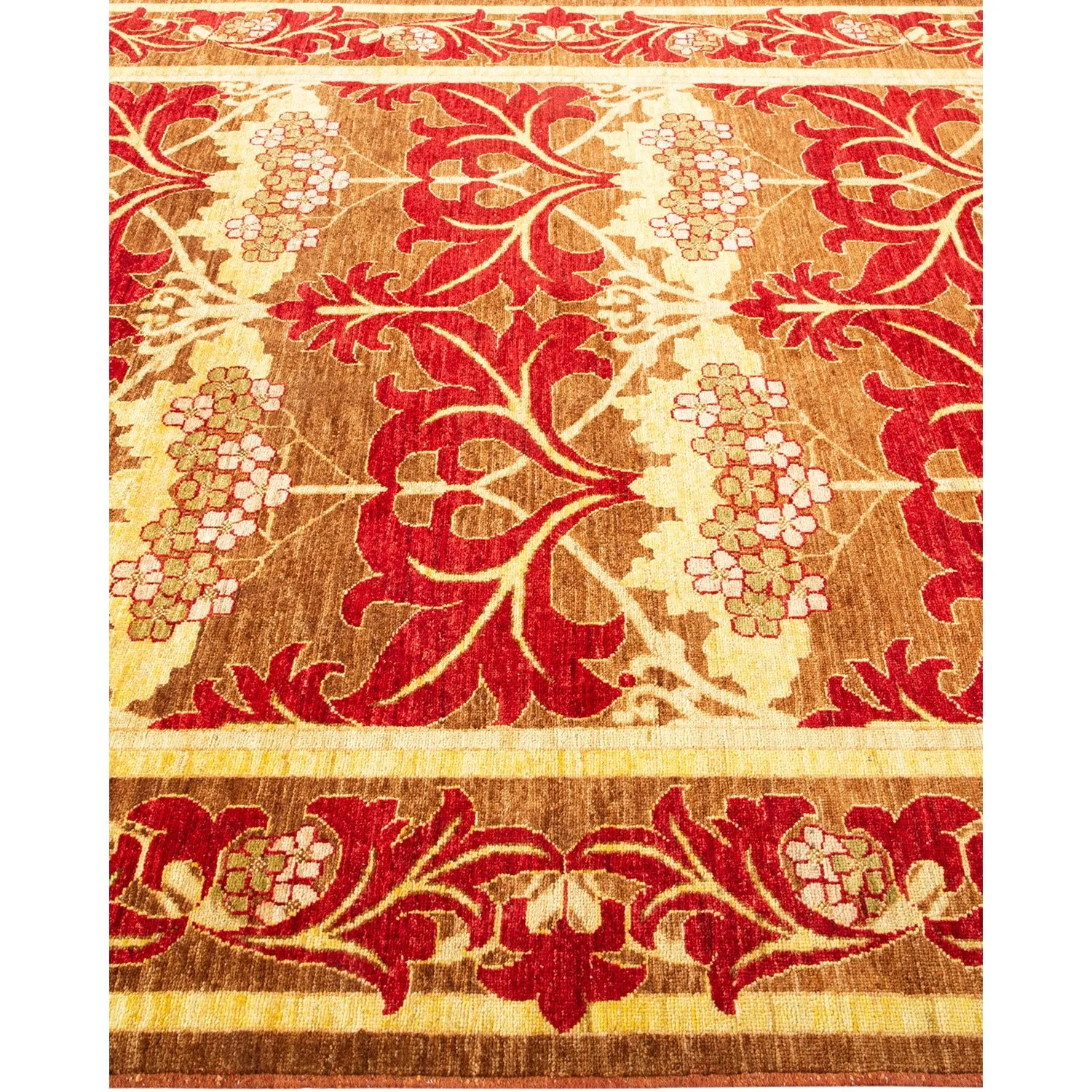 Red Transitional Wool Rug - 6'1" x 8'10"