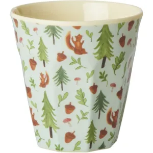 Rice DK Melamine Kids Cup with Blue Happy Forest Print - Small - 160 ml