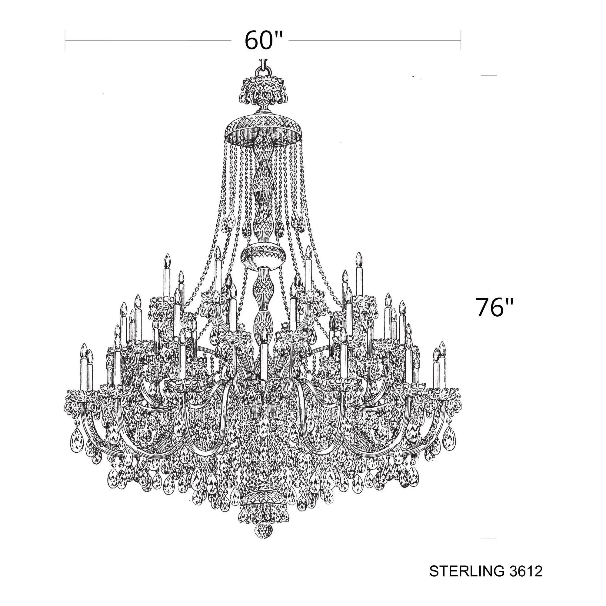 Sterling 45-Light Chandelier