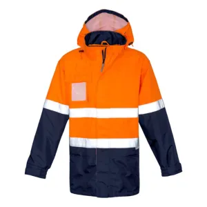 Syzmik Mens Waterproof Jacket 100% 300D Oxford Polyester Orange/Navy UL L