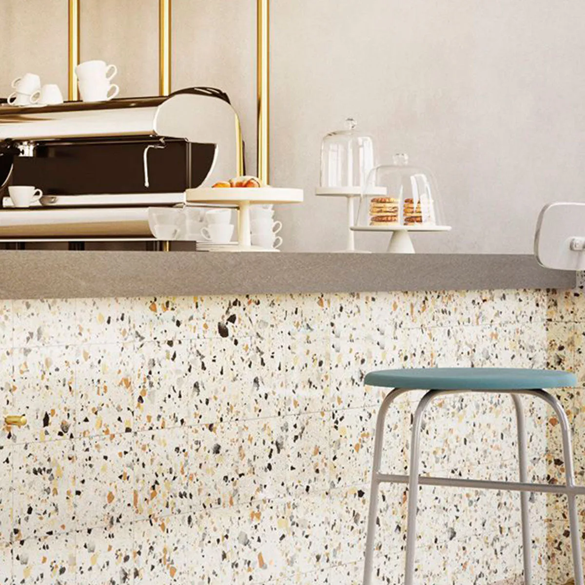 Terrazzo Lusso Beige Full-Bodied Porcelain Tile 60x60cm Matt