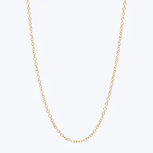 Thin Cable Chain Charm Necklace