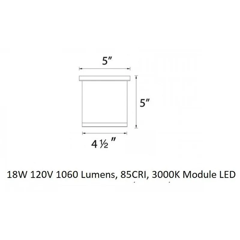 Tube Indoor/Outdoor Flush Mount