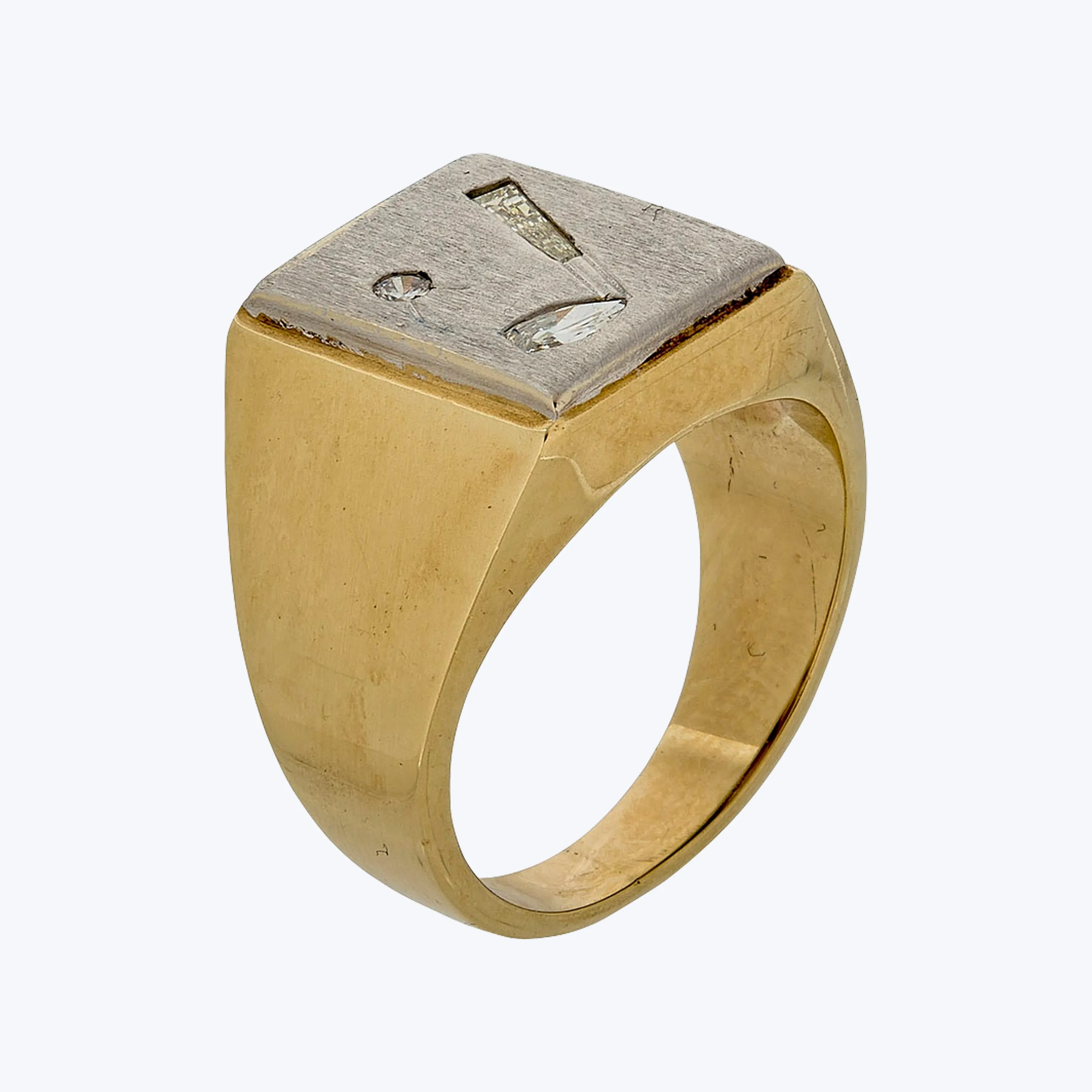 Vintage Diamond Golf Signet Ring