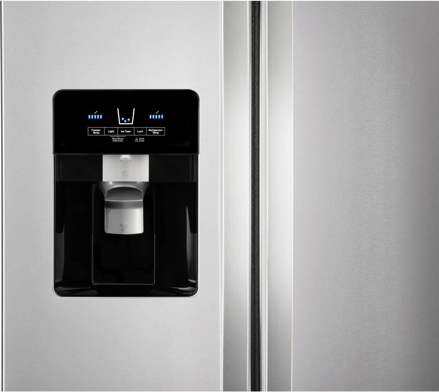 Whirlpool Monochromatic Stainless Steel Side-by-Side Refrigerator (25 Cu. Ft.) - WRS335SDHM