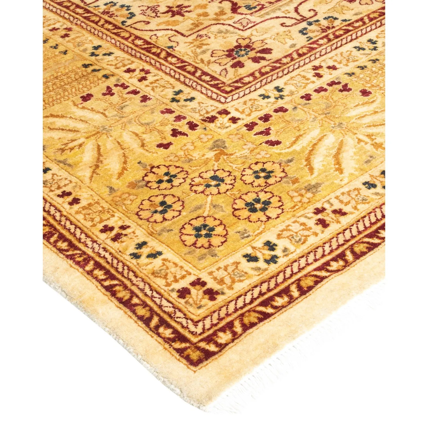 Yellow Traditional Wool Rug - 8'1" x 16'3"