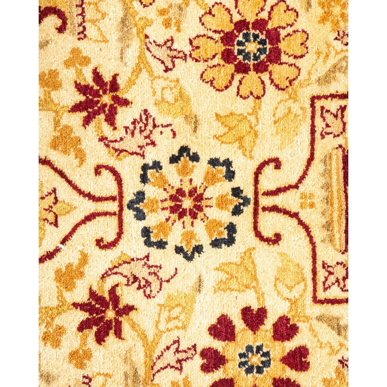 Yellow Traditional Wool Rug - 8'1" x 16'3"
