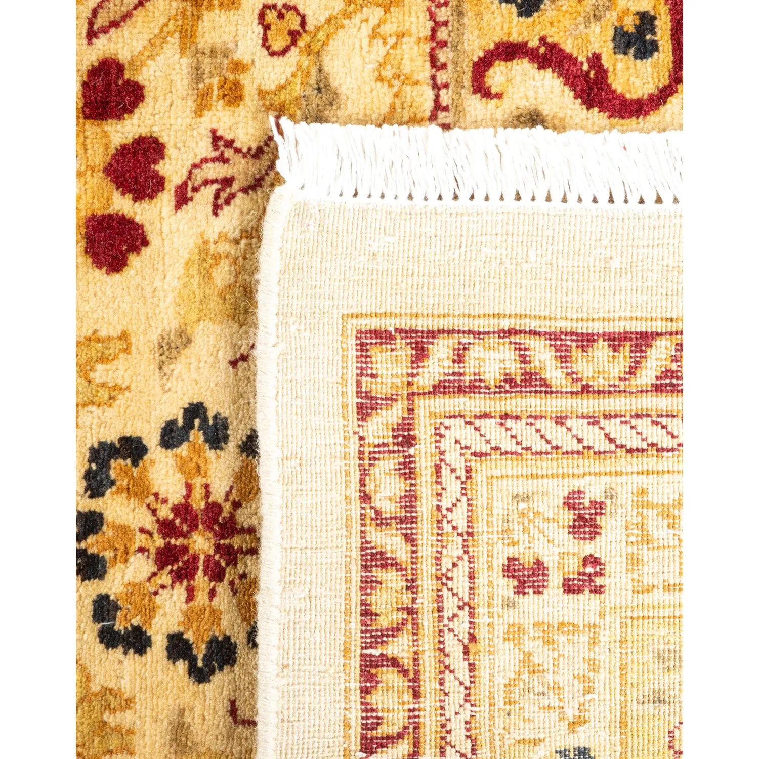 Yellow Traditional Wool Rug - 8'1" x 16'3"