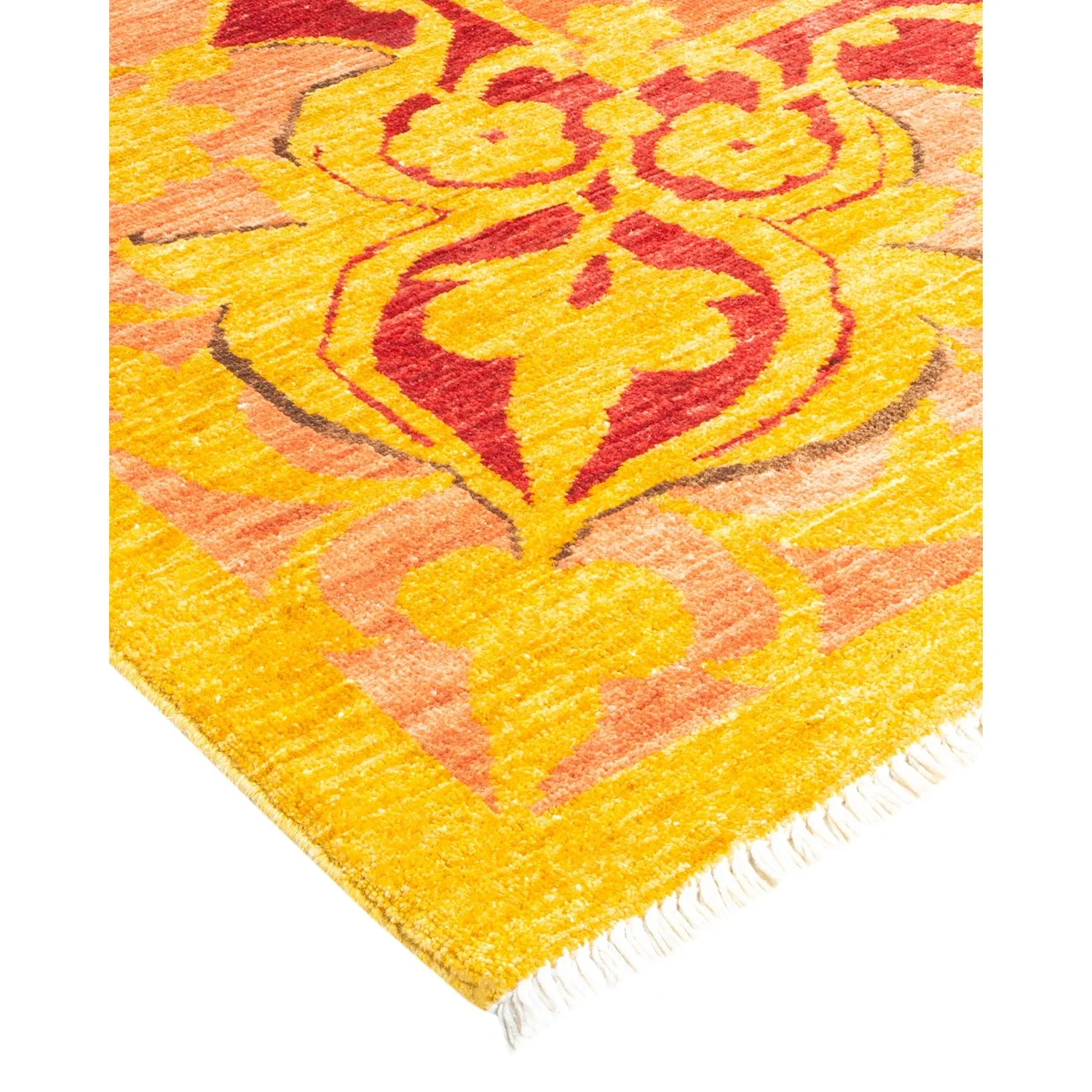 Yellow Transitional Wool Rug - 10'3" x 13'7"