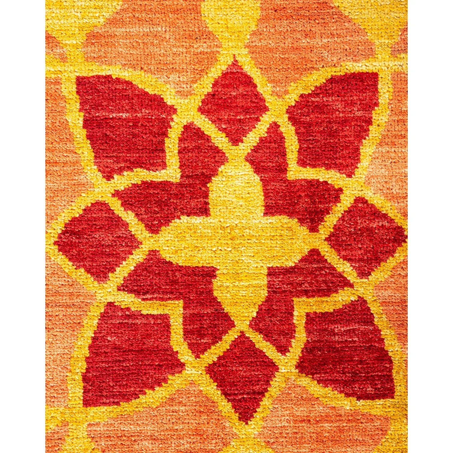 Yellow Transitional Wool Rug - 10'3" x 13'7"